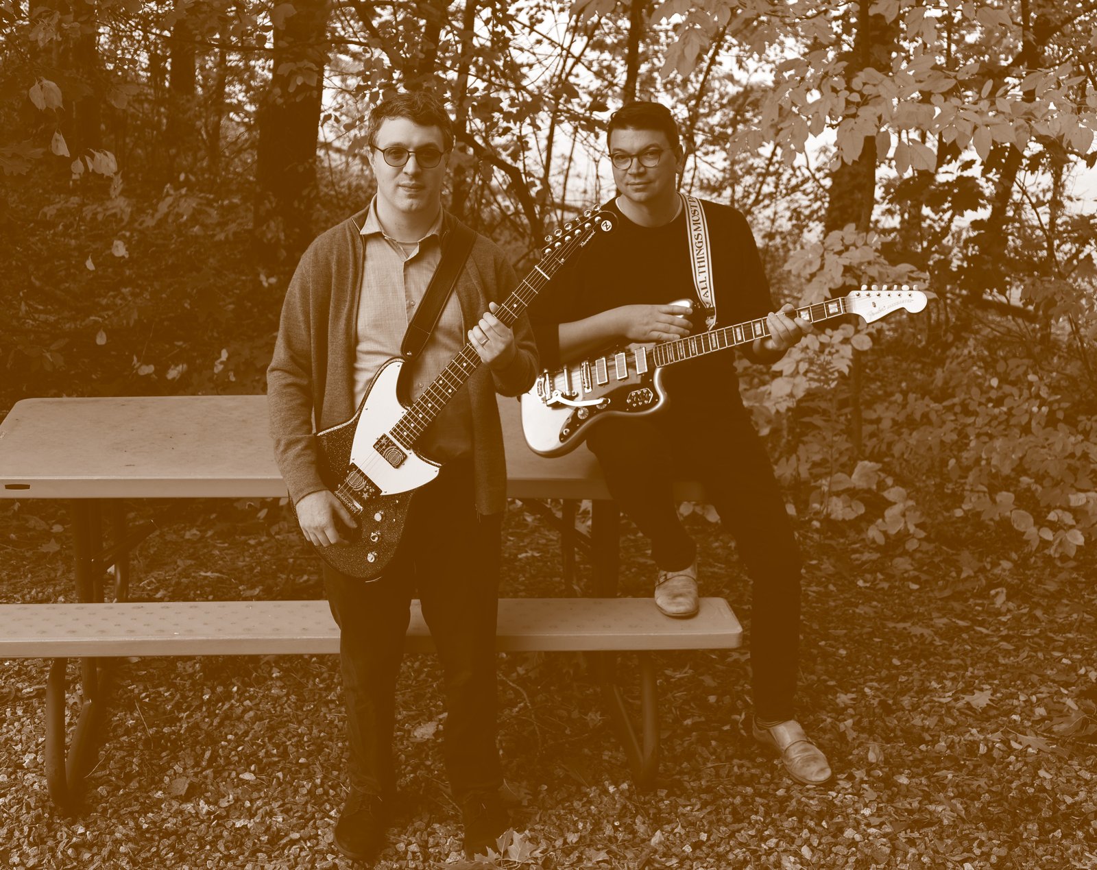 Marked In Chalk — Duotone band portrait (Charles Epstein & Matthew McLaughlin)